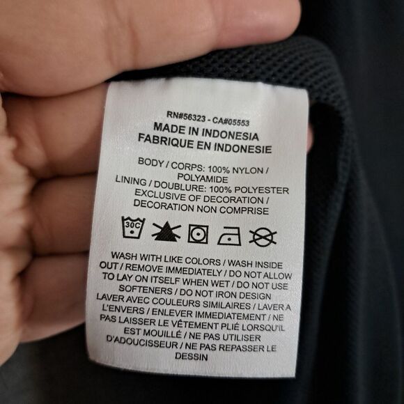 Nike Essential Mid-Rise Pants Sportswear Women Black Large Lined Retro Crinkle - Picture 11 of 13